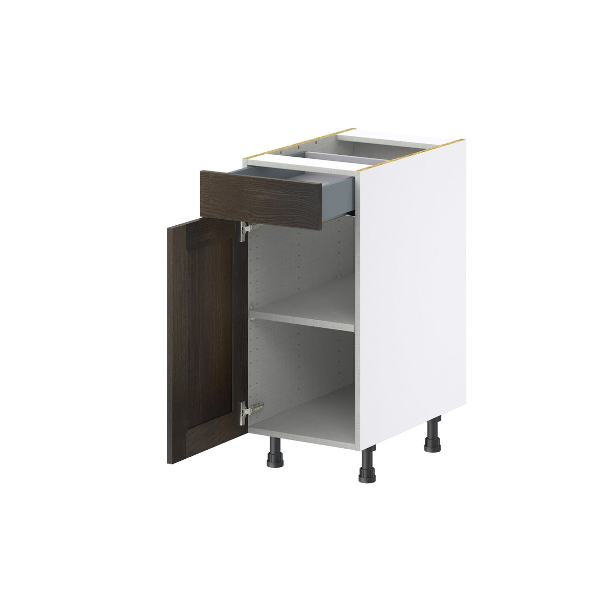 Hugo&Borg Montclaire 15-in W x 34.5-in H x 24-in D Wood 1-Drawer Base Fully Assembled Cabinet (Recessed Panel Shaker Style)