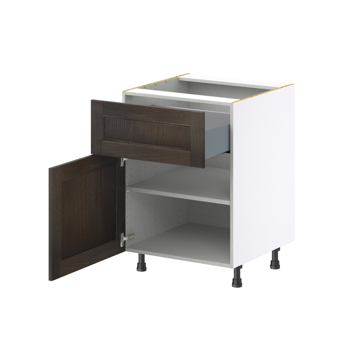 Hugo&Borg Montclaire 24-in W x 34.5-in H x 25-in D Wood 1-Drawer Base Fully Assembled Cabinet (Recessed Panel Shaker Style)