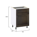 Hugo&Borg Montclaire 24-in W x 34.5-in H x 25-in D Wood 1-Drawer Base Fully Assembled Cabinet (Recessed Panel Shaker Style)