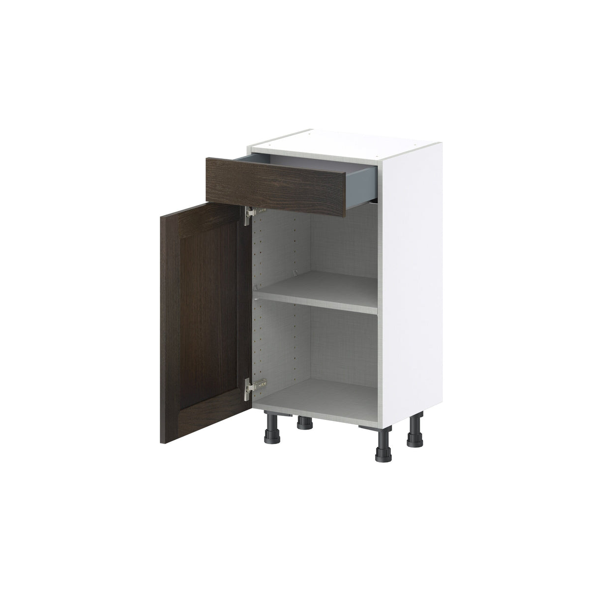 Hugo&Borg Montclaire 18-in W x 34.5-in H x 14-in D Wood 1-Drawer Base Fully Assembled Cabinet (Recessed Panel Shaker Style)