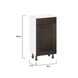 Hugo&Borg Montclaire 18-in W x 34.5-in H x 14-in D Wood 1-Drawer Base Fully Assembled Cabinet (Recessed Panel Shaker Style)