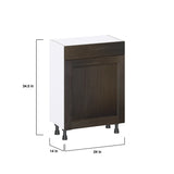 Hugo&Borg Montclaire 24-in W x 34.5-in H x 14-in D Wood 1-Drawer Base Fully Assembled Cabinet (Recessed Panel Shaker Style)