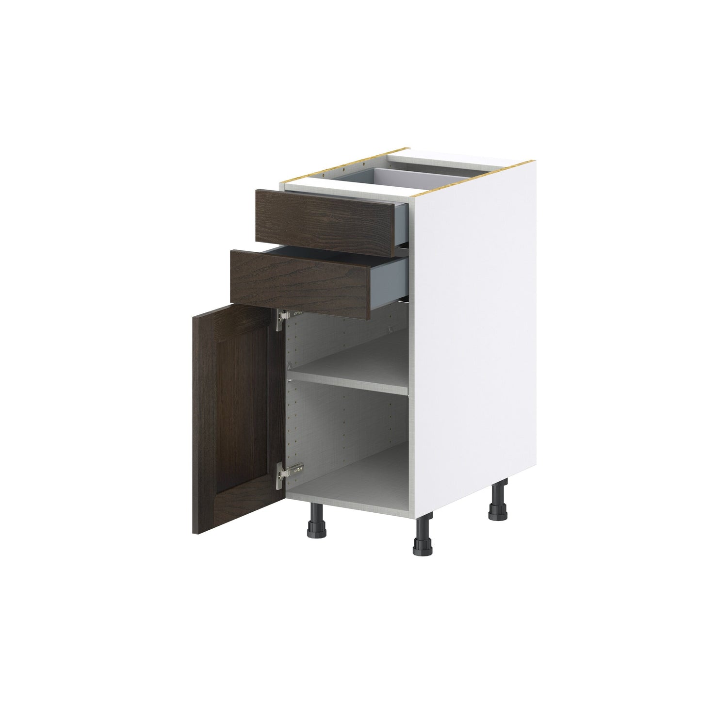 Hugo&Borg Montclaire 15-in W x 34.5-in H x 24-in D Wood 2-Drawers Base Fully Assembled Cabinet (Recessed Panel Shaker Style)