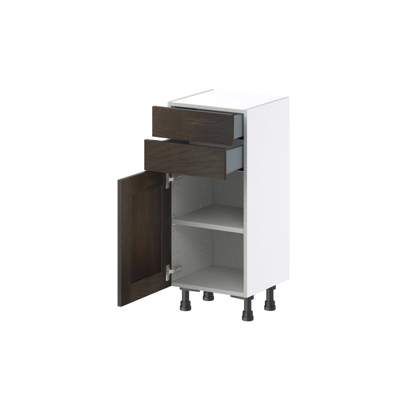 Hugo&Borg Montclaire 15-in W x 34.5-in H x 14-in D Wood 2-Drawers Base Fully Assembled Cabinet (Recessed Panel Shaker Style)