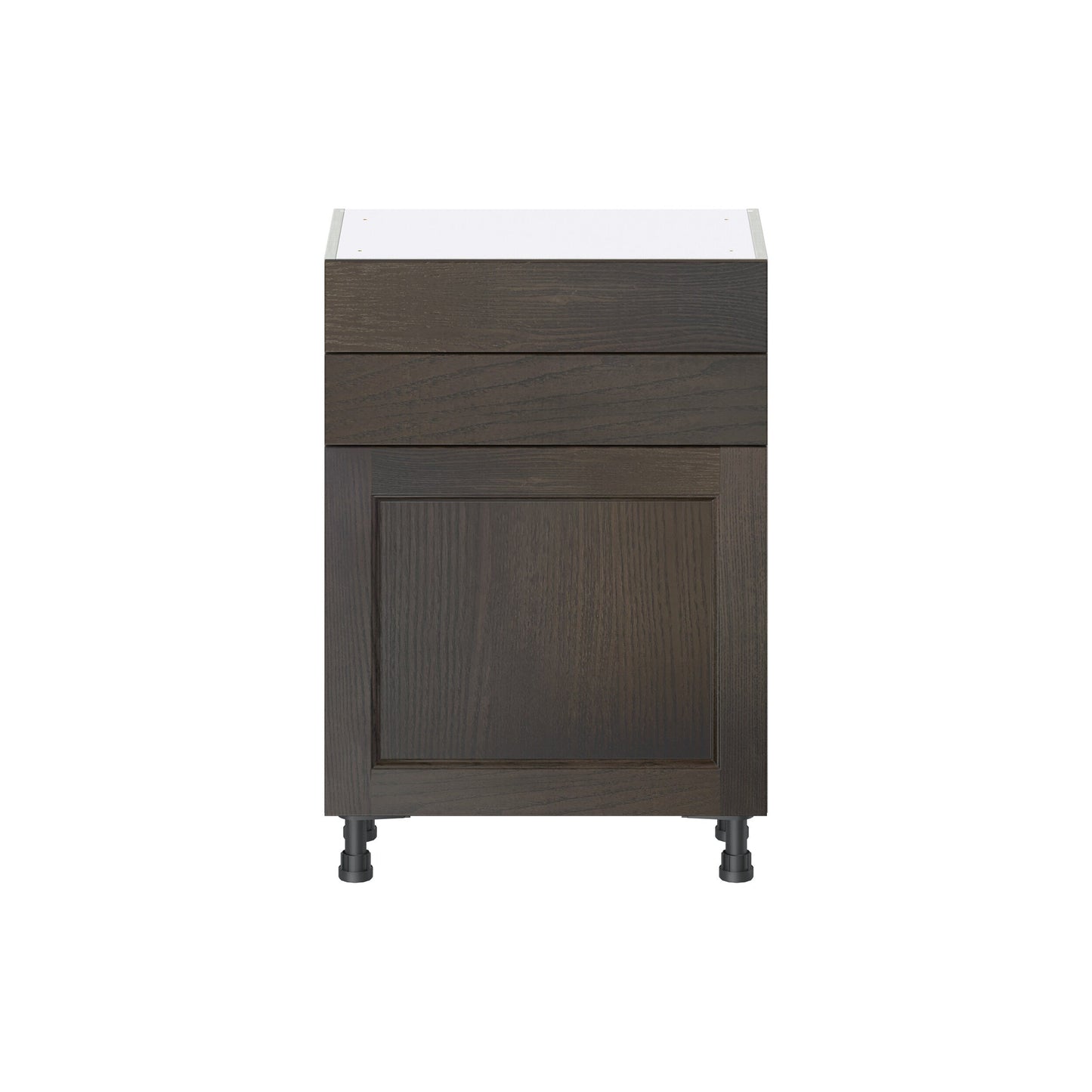 Hugo&Borg Montclaire 24-in W x 34.5-in H x 14-in D Wood 2-Drawers Base Fully Assembled Cabinet (Recessed Panel Shaker Style)