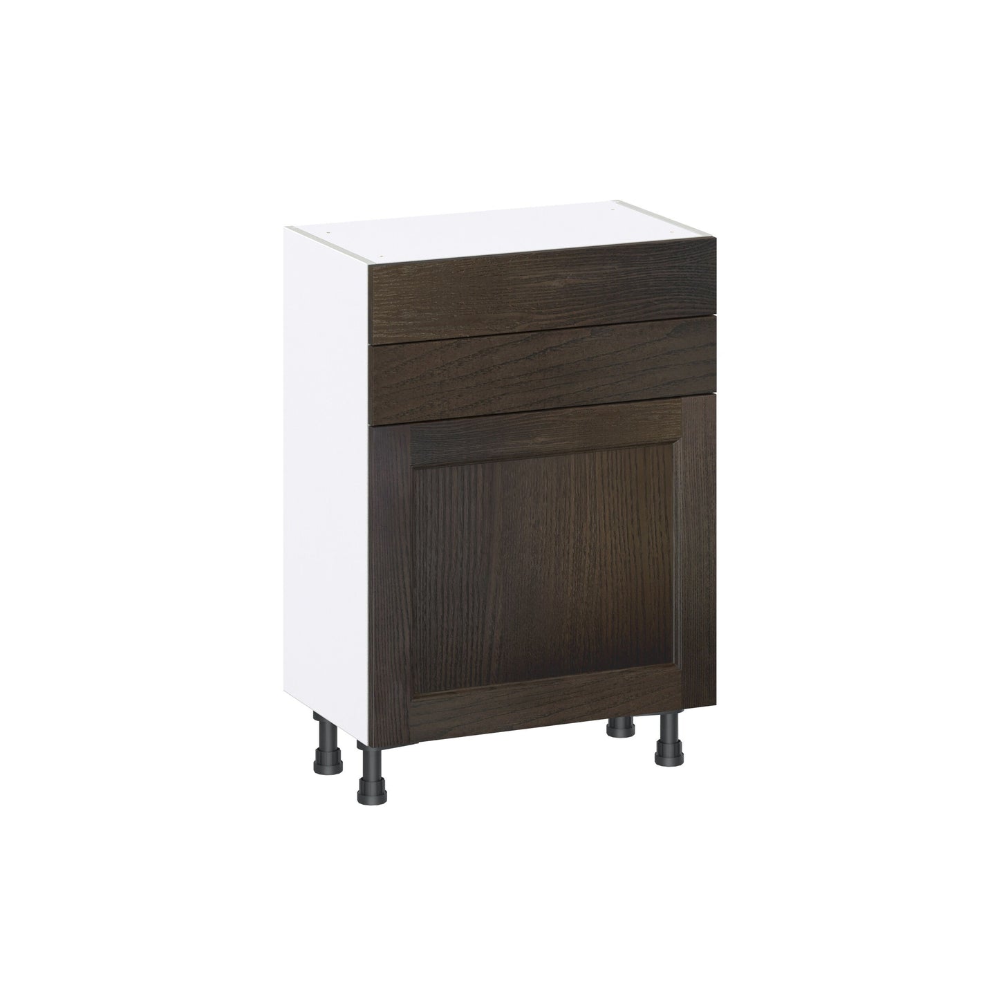 Hugo&Borg Montclaire 24-in W x 34.5-in H x 14-in D Wood 2-Drawers Base Fully Assembled Cabinet (Recessed Panel Shaker Style)