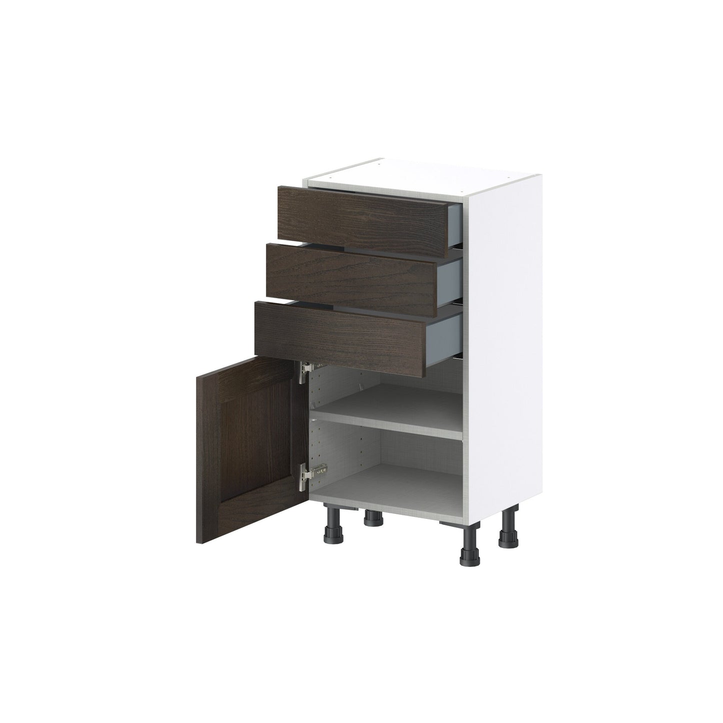 Hugo&Borg Montclaire 18-in W x 34.5-in H x 14-in D Wood 3-Drawers Base Fully Assembled Cabinet (Recessed Panel Shaker Style)