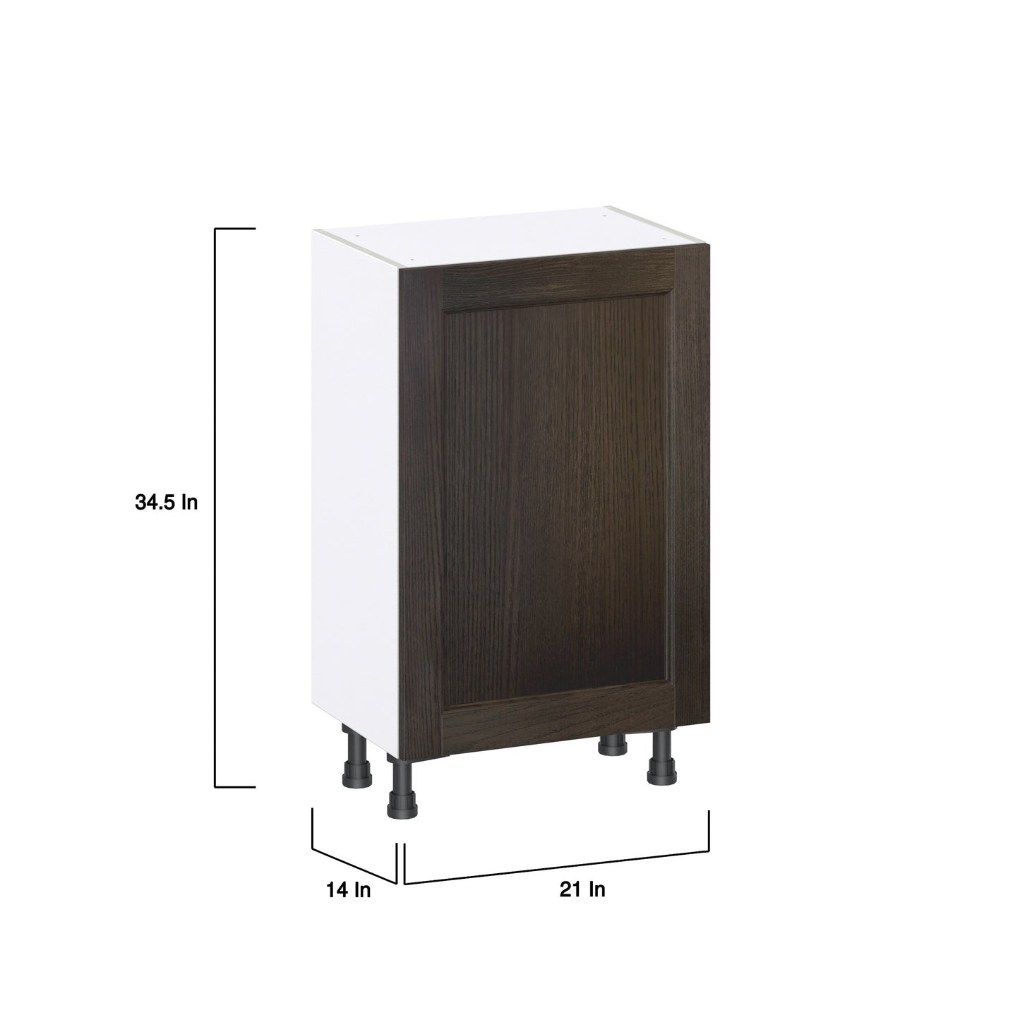 Hugo&Borg Montclaire 21-in W x 34.5-in H x 14-in D Wood Base Fully Assembled Cabinet (Recessed Panel Shaker Door Style)
