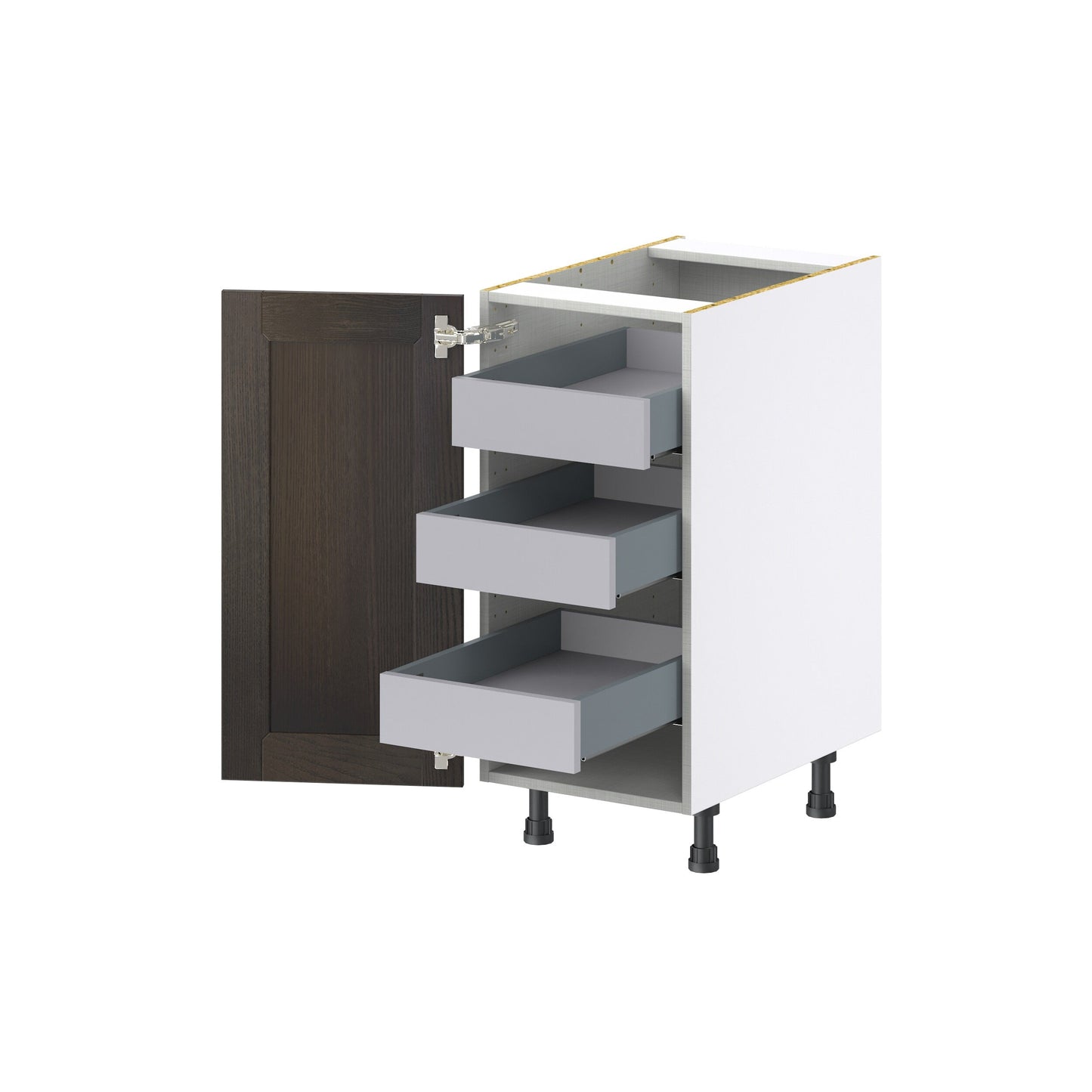 Hugo&Borg Montclaire 15-in W x 34.5-in H x 24-in D Wood 3-Drawers Base Fully Assembled Cabinet (Recessed Panel Shaker Style)