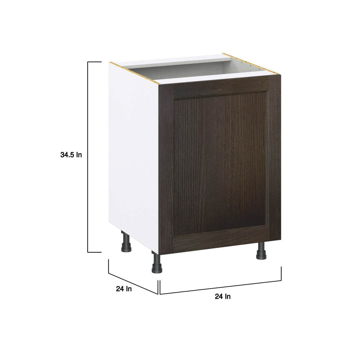 Hugo&Borg Montclaire 24-in W x 34.5-in H x 24-in D Wood 3-Drawers Base Fully Assembled Cabinet (Recessed Panel Shaker Style)