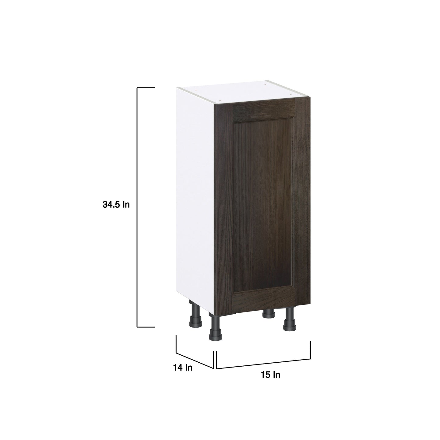 Hugo&Borg Montclaire 15-in W x 34.5-in H x 14-in D Wood 3-Drawers Base Fully Assembled Cabinet (Recessed Panel Shaker Style)