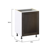 Hugo&Borg Montclaire 24-in W x 34.5-in H x 24-in D Wood Sink Base Fully Assembled Cabinet (Recessed Panel Shaker Style)