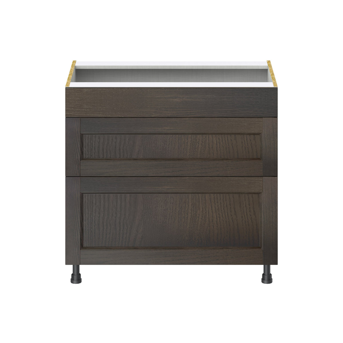 Hugo&Borg Montclaire 36-in W x 34.5-in H x 24-in D Wood 3-Drawer Base Fully Assembled Cabinet (Recessed Panel Style)