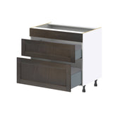 Hugo&Borg Montclaire 36-in W x 34.5-in H x 24-in D Wood 3-Drawer Base Fully Assembled Cabinet (Recessed Panel Style)