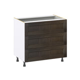 Hugo&Borg Montclaire 36-in W x 34.5-in H x 24-in D Wood 3-Drawer Base Fully Assembled Cabinet (Recessed Panel Style)