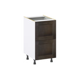 Hugo&Borg Montclaire 18-in W x 34.5-in H x 24-in D Wood 2-Drawer Base Fully Assembled Cabinet (Recessed Panel Style)