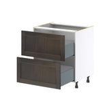 Hugo&Borg Montclaire 30-in W x 34.5-in H x 24-in D Wood 2-Drawer Base Fully Assembled Cabinet (Recessed Panel Style)