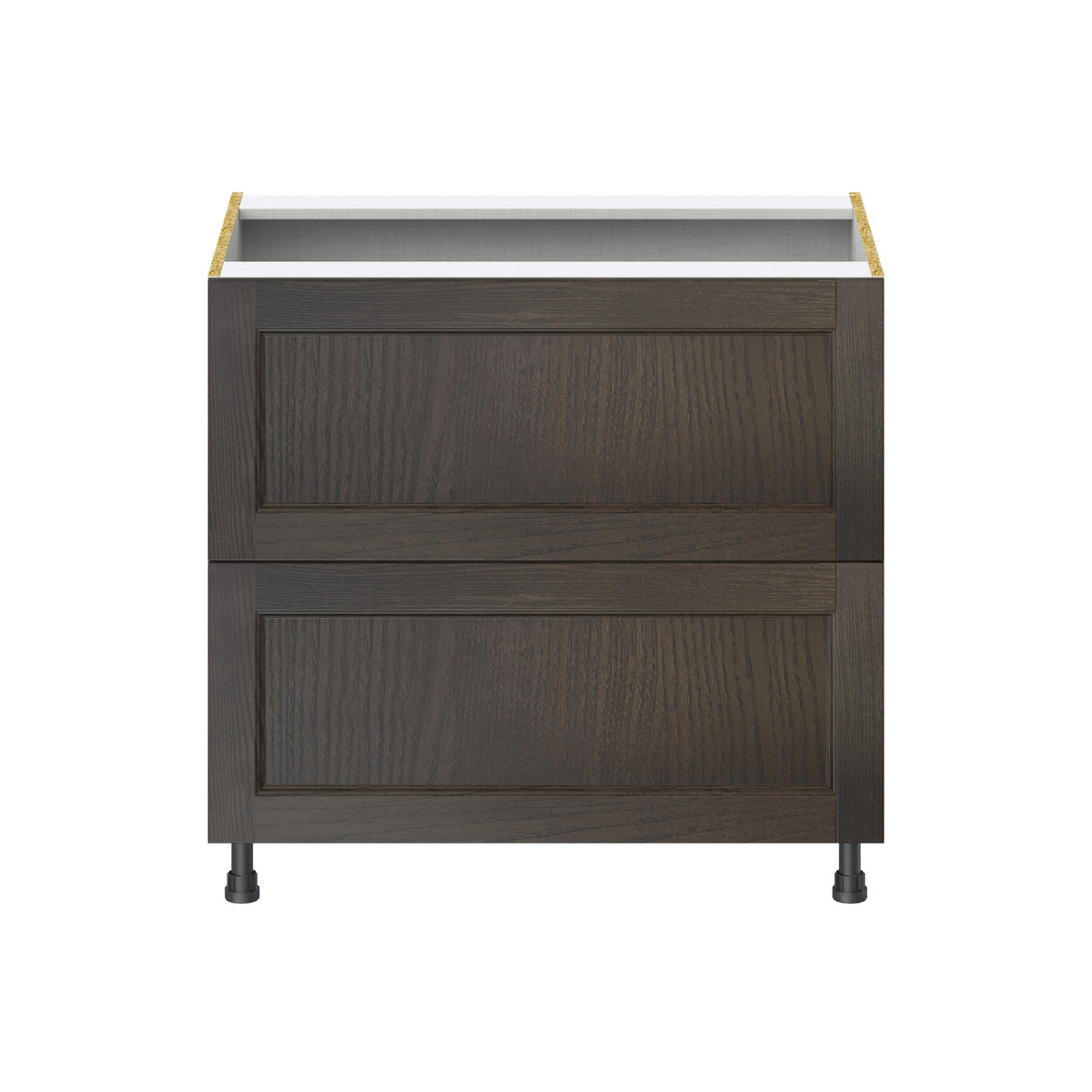 Hugo&Borg Montclaire 36-in W x 34.5-in H x 24-in D Wood 2-Drawer Base Fully Assembled Cabinet (Recessed Panel Style)