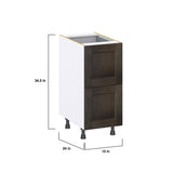 Hugo&Borg Montclaire 15-in W x 34.5-in H x 24-in D Wood 3-Drawer Base Fully Assembled Cabinet (Recessed Panel Style)