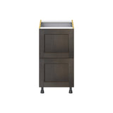Hugo&Borg Montclaire 18-in W x 34.5-in H x 24-in D Wood 3-Drawer Base Fully Assembled Cabinet (Recessed Panel Style)