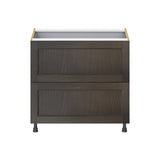 Hugo&Borg Montclaire 36-in W x 34.5-in H x 24-in D Wood 3-Drawer Base Fully Assembled Cabinet (Recessed Panel Style)
