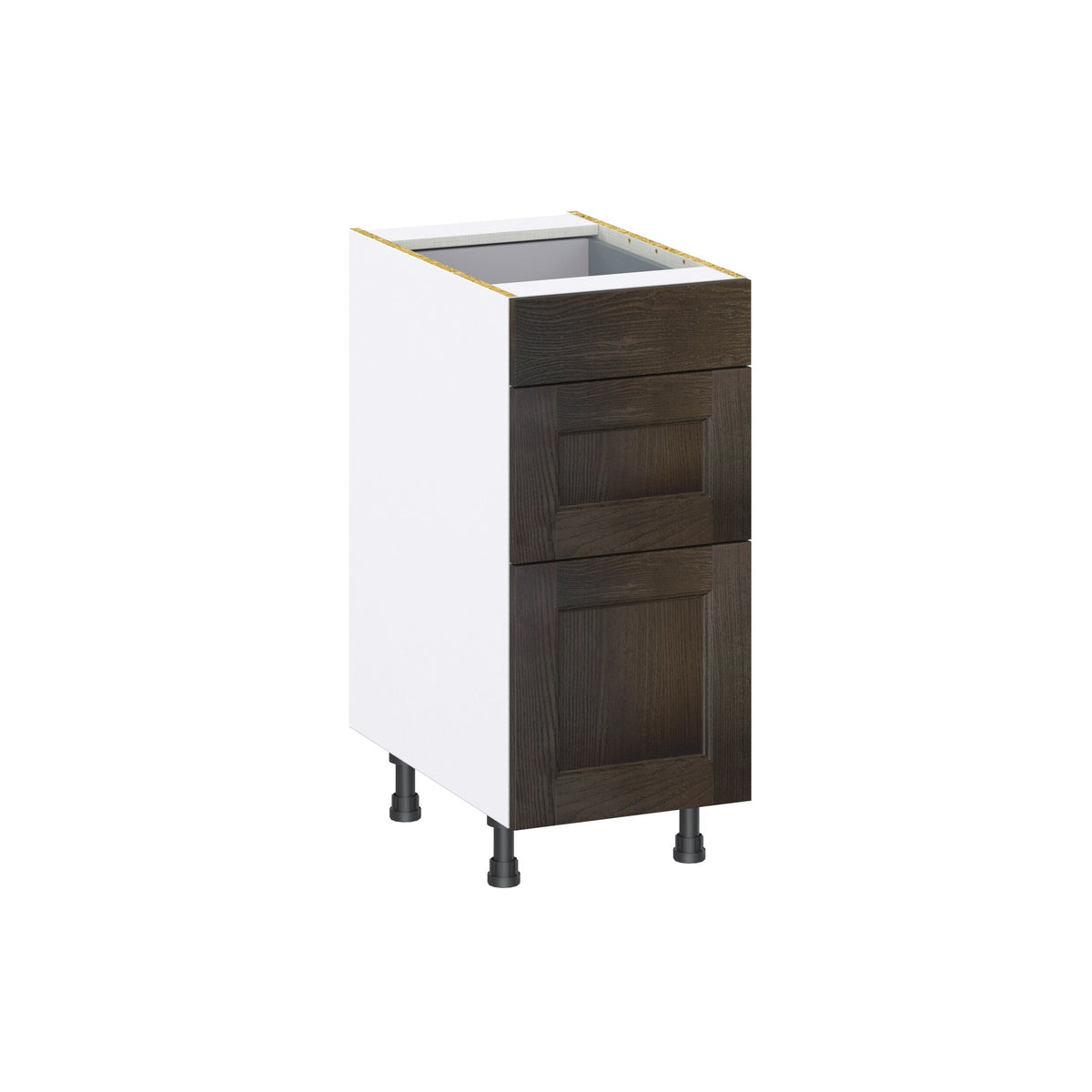 Hugo&Borg Montclaire 15-in W x 34.5-in H x 24-in D Wood 3-Drawer Base Fully Assembled Cabinet (Recessed Panel Style)