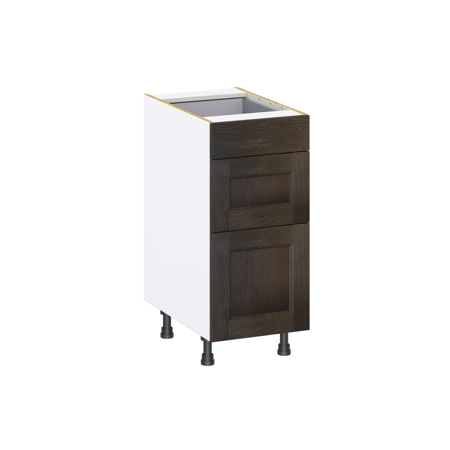 Hugo&Borg Montclaire 15-in W x 34.5-in H x 24-in D Wood 3-Drawer Base Fully Assembled Cabinet (Recessed Panel Style)