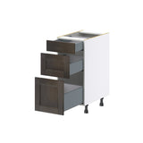 Hugo&Borg Montclaire 15-in W x 34.5-in H x 24-in D Wood 3-Drawer Base Fully Assembled Cabinet (Recessed Panel Style)