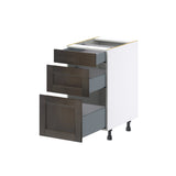 Hugo&Borg Montclaire 18-in W x 34.5-in H x 24-in D Wood 3-Drawer Base Fully Assembled Cabinet (Recessed Panel Style)