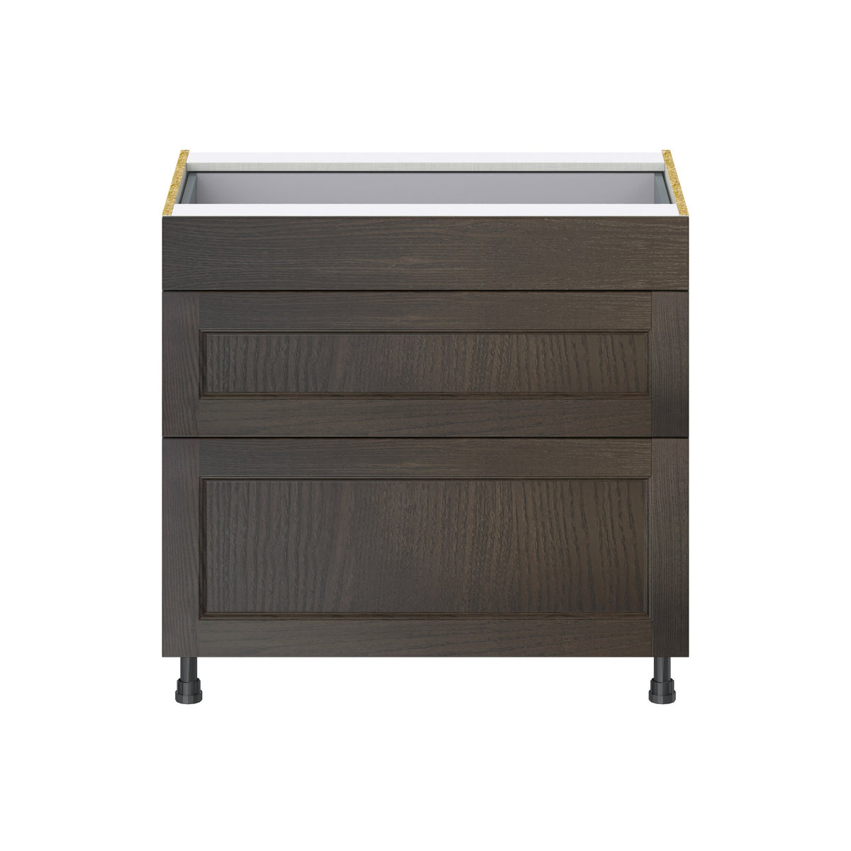 Hugo&Borg Montclaire 36-in W x 34.5-in H x 24-in D Wood 3-Drawer Base Fully Assembled Cabinet (Recessed Panel Style)