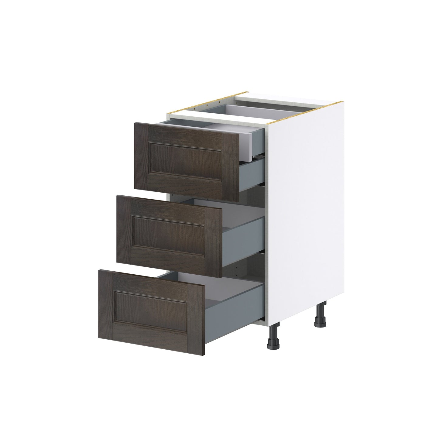 Hugo&Borg Montclaire 18-in W x 34.5-in H x 24-in D Wood 4-Drawer Base Fully Assembled Cabinet (Recessed Panel Style)