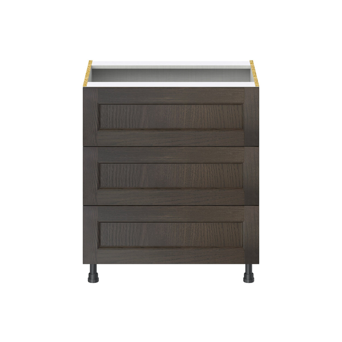 Hugo&Borg Montclaire 30-in W x 34.5-in H x 24-in D Wood 3-Drawer Base Fully Assembled Cabinet (Recessed Panel Style)