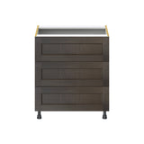 Hugo&Borg Montclaire 30-in W x 34.5-in H x 24-in D Wood 3-Drawer Base Fully Assembled Cabinet (Recessed Panel Style)