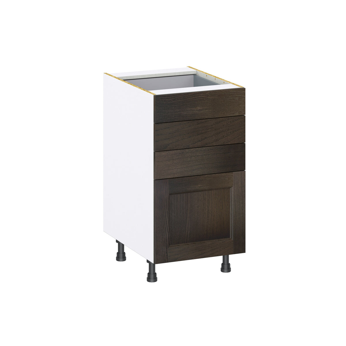 Hugo&Borg Montclaire 18-in W x 34.5-in H x 24-in D Wood 4-Drawer Base Fully Assembled Cabinet (Recessed Panel Style)