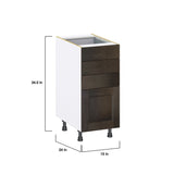 Hugo&Borg Montclaire 15-in W x 34.5-in H x 24-in D Wood 4-Drawer Base Fully Assembled Cabinet (Recessed Panel Style)