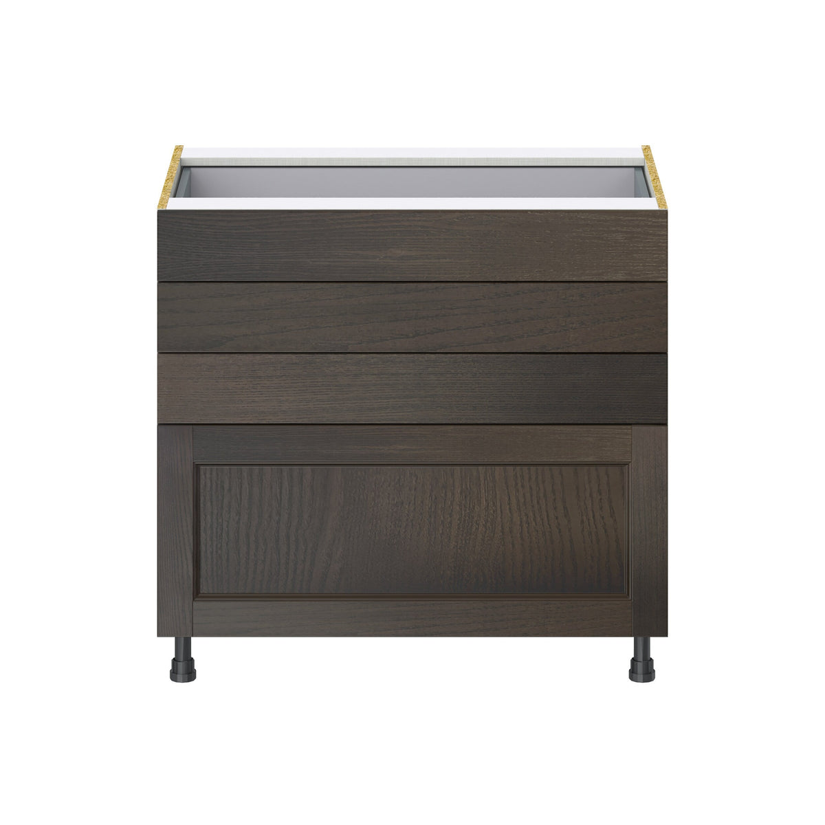 Hugo&Borg Montclaire 36-in W x 34.5-in H x 24-in D Wood 4-Drawer Base Fully Assembled Cabinet (Recessed Panel Style)
