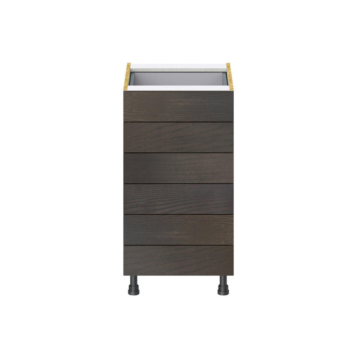 Hugo&Borg Montclaire 18-in W x 34.5-in H x 24-in D Wood 6-Drawer Base Fully Assembled Cabinet (Recessed Panel Style)