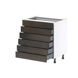 Hugo&Borg Montclaire 30-in W x 34.5-in H x 24-in D Wood 6-Drawer Base Fully Assembled Cabinet (Recessed Panel Style)