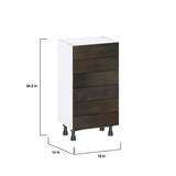 Hugo&Borg Montclaire 18-in W x 34.5-in H x 14-in D Wood 6-Drawer Base Fully Assembled Cabinet (Recessed Panel Style)