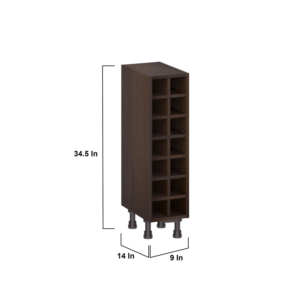 Hugo&Borg 14-Bottle Wood Mdf Wine Cabinet