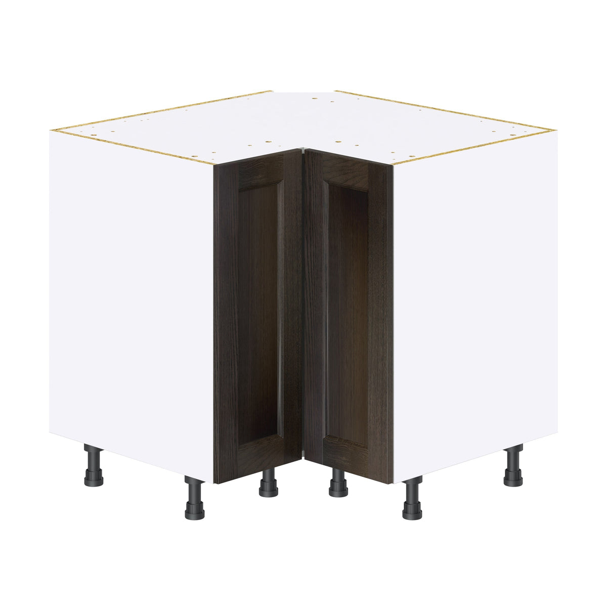 Hugo&Borg Montclaire 36-in W x 34.5-in H x 36-in D Wood Lazy Susan Corner Base Fully Assembled Cabinet (Recessed Panel Shaker Style)