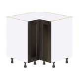 Hugo&Borg Montclaire 36-in W x 34.5-in H x 36-in D Wood Lazy Susan Corner Base Fully Assembled Cabinet (Recessed Panel Shaker Style)