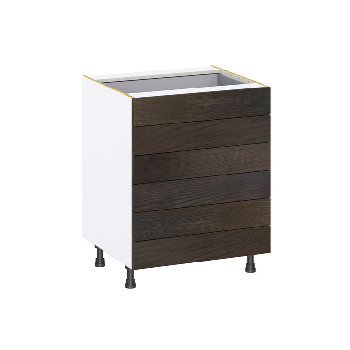 Hugo&Borg Montclaire 27-in W x 34.5-in H x 24-in D Wood 6-Drawer Base Fully Assembled Cabinet (Recessed Panel Style)