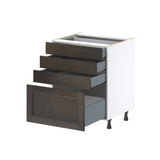 Hugo&Borg Montclaire 27-in W x 34.5-in H x 24-in D Wood 4-Drawer Base Fully Assembled Cabinet (Recessed Panel Style)
