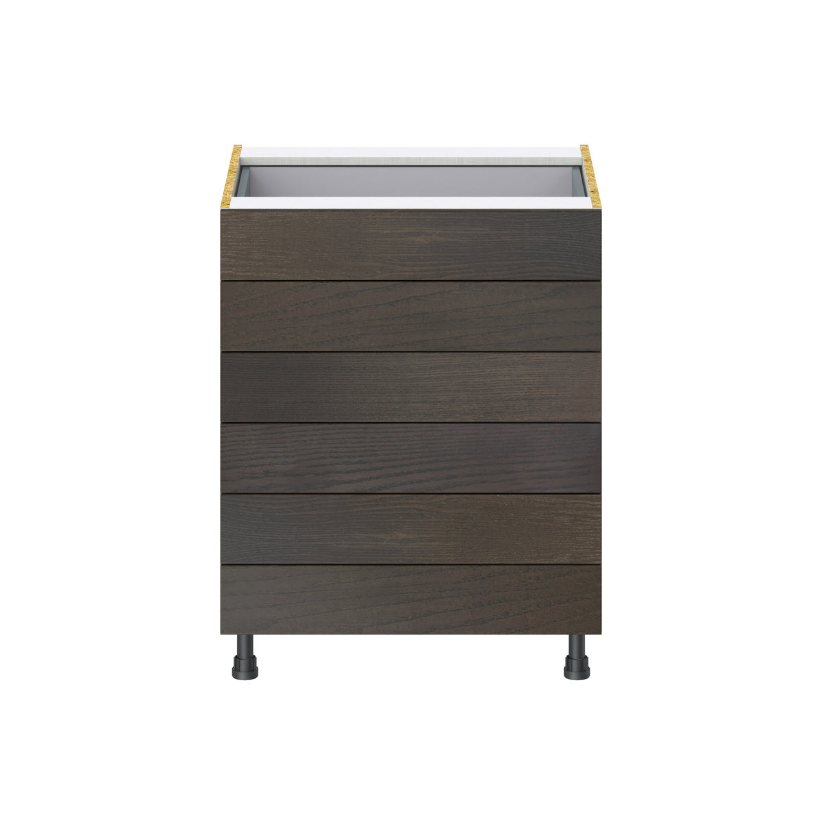 Hugo&Borg Montclaire 27-in W x 34.5-in H x 24-in D Wood 6-Drawer Base Fully Assembled Cabinet (Recessed Panel Style)