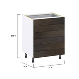 Hugo&Borg Montclaire 27-in W x 34.5-in H x 24-in D Wood 6-Drawer Base Fully Assembled Cabinet (Recessed Panel Style)