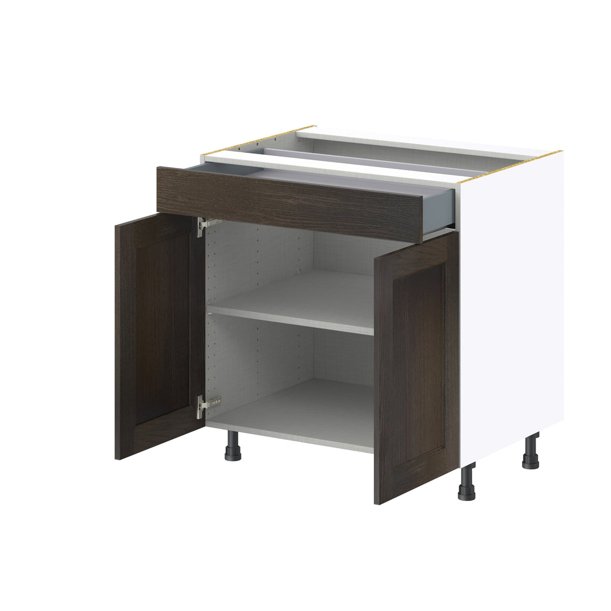 Hugo&Borg Montclaire 33-in W x 34.5-in H x 24-in D Wood 1-Drawer Base Fully Assembled Cabinet (Recessed Panel Shaker Style)