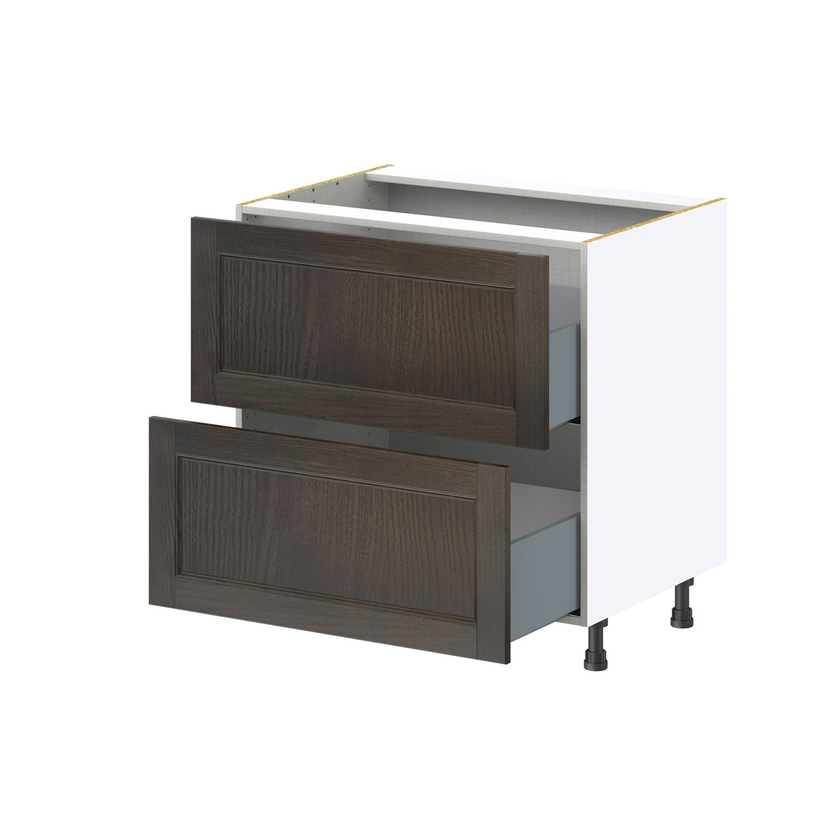 Hugo&Borg Montclaire 33-in W x 34.5-in H x 24-in D Wood 2-Drawer Base Fully Assembled Cabinet (Recessed Panel Style)