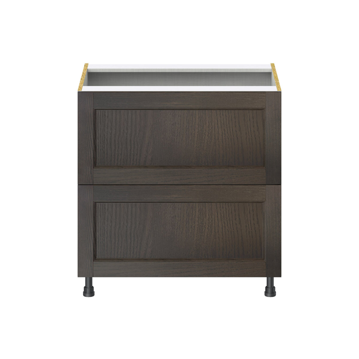 Hugo&Borg Montclaire 33-in W x 34.5-in H x 24-in D Wood 2-Drawer Base Fully Assembled Cabinet (Recessed Panel Style)