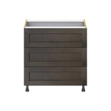 Hugo&Borg Montclaire 33-in W x 34.5-in H x 24-in D Wood 4-Drawer Base Fully Assembled Cabinet (Recessed Panel Style)